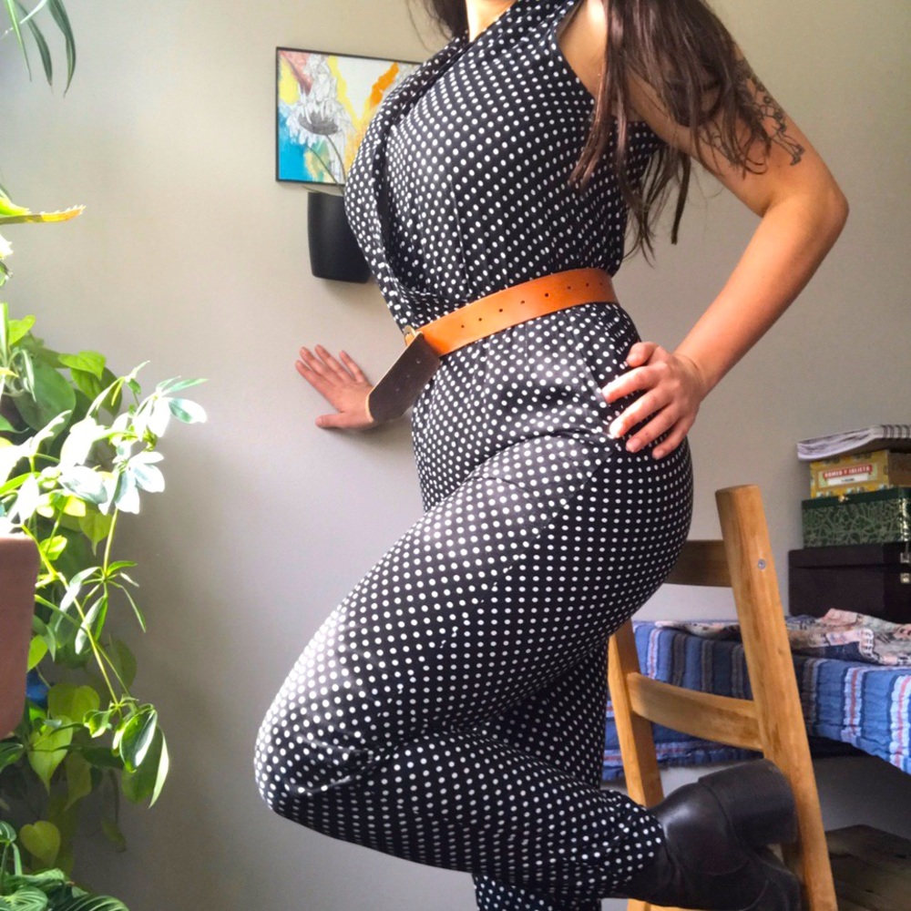 Funky polka dot jumpsuit